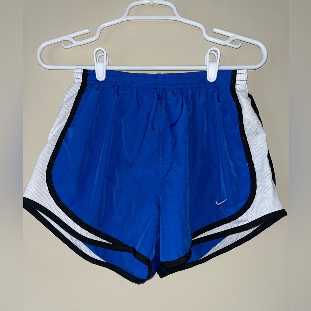 Blue/white Nike shorts